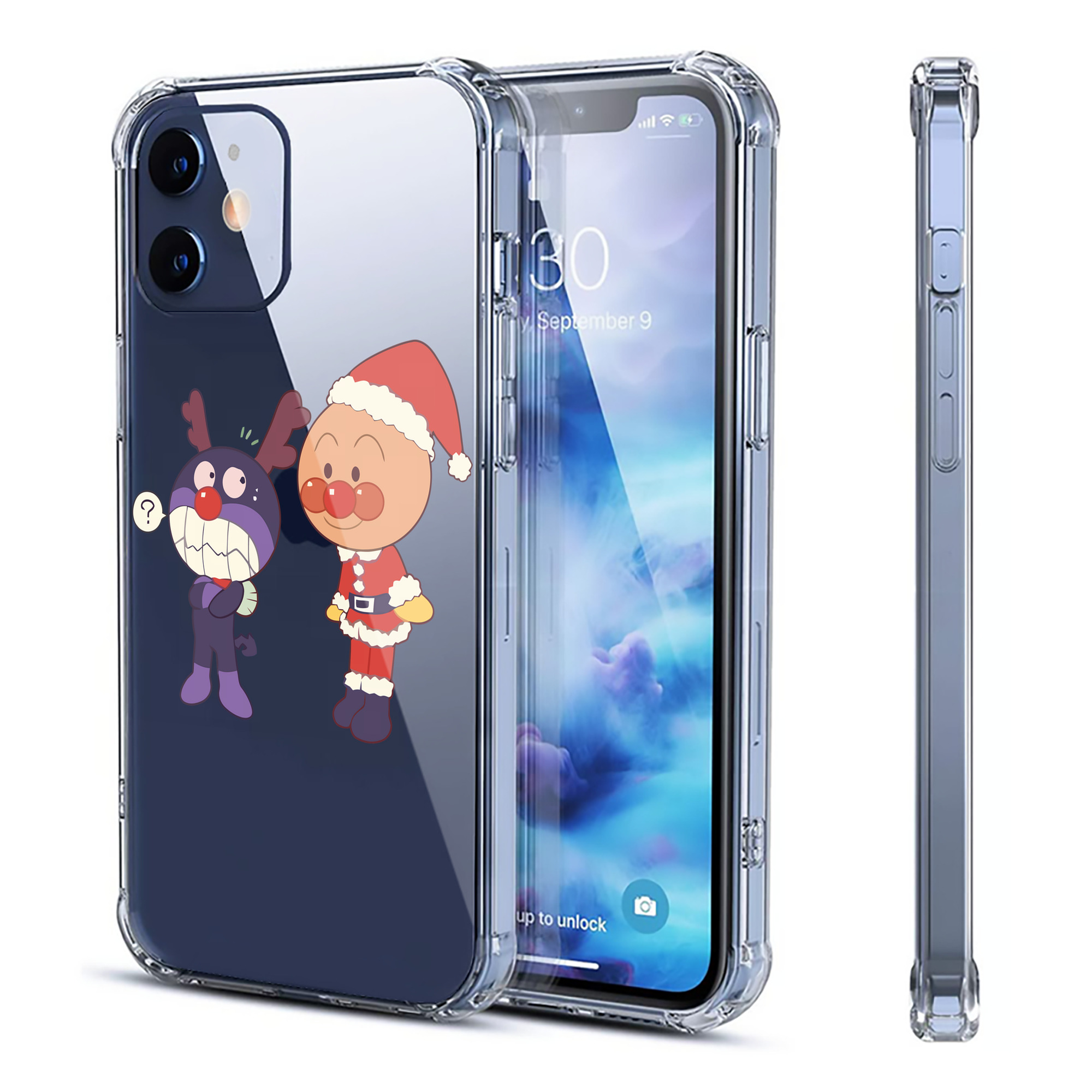 （画像用） アンパンマン Anpanman 【iPhone 12シリーズ対応】透明スマホケース（クリアソフトケース）
